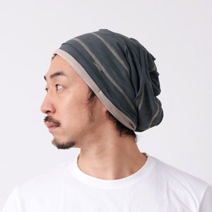 100% Cotton Slouchy Summer Beanie for Men, Japanese Style Made in Korea, Fashion Slouch for Women, Cooling Unisex Summer Cap image 6