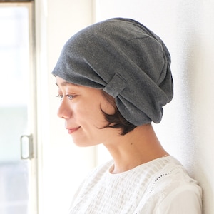 100% Organic Cotton Slouchy Beanie, Womens Mens Summer Beanie, Chemo Headwear, MADE in JAPAN, Sleeping Night Cap, Boho Handmade Fashion Hat image 1