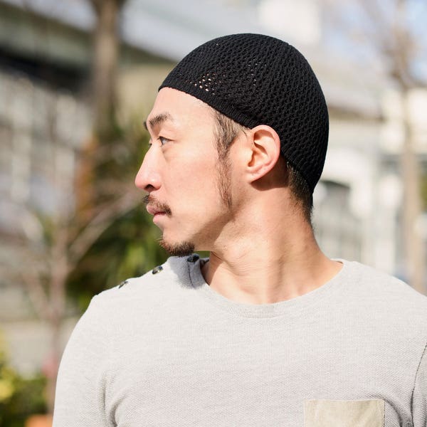 Silk Skull Cap, Stretchy Kufi Skully, Brain Hat, Helmet Beanie, Men's Summer Silk Beanie, Japanese Fashion, Mens Beanie, Dad Hat