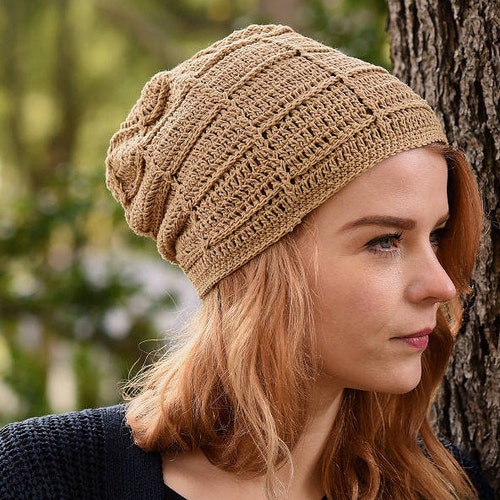 Crochet Hats For Women Women Cotton Crochet Hat Handmade Knit