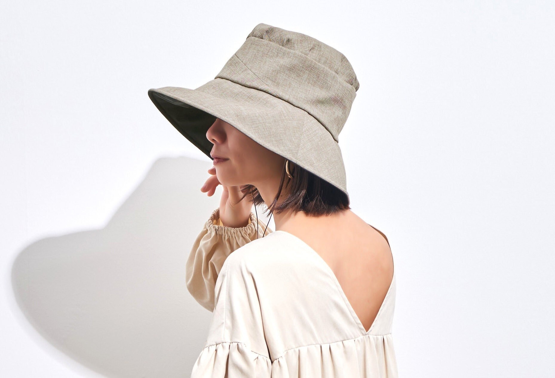 Womens Sun Hat, 99.99% UV Cut, Beach Hat, Cooling Moisture Absorbent,  Packable, Large Wide Brim, Japanese Fashion, Foldable Garden Bonnet -   Norway