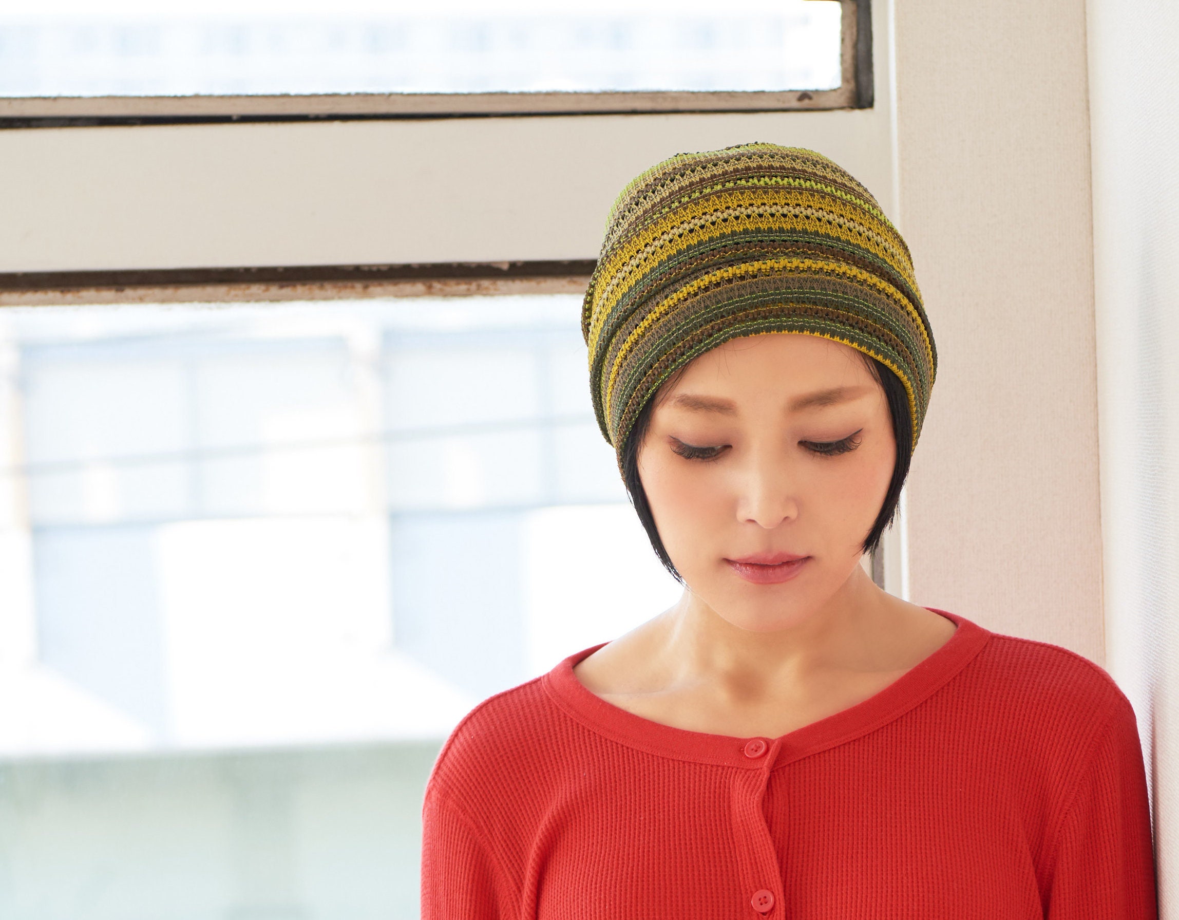 【BAON】[unisex] Hatoyu Color Summer Boucle Over Knit BAON】[unisex] Hatoyu Color Summer Boucle Over Knit (BAON