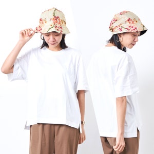 Organic Cotton Fairycore Wide Brim Sun Hat, Korean Fashion, Mothers Day Gift From Husband, Cottagecore Cloche, Summer Chemo Headwear