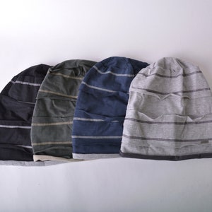 100% Cotton Slouchy Summer Beanie for Men, Japanese Style Made in Korea, Fashion Slouch for Women, Cooling Unisex Summer Cap image 7