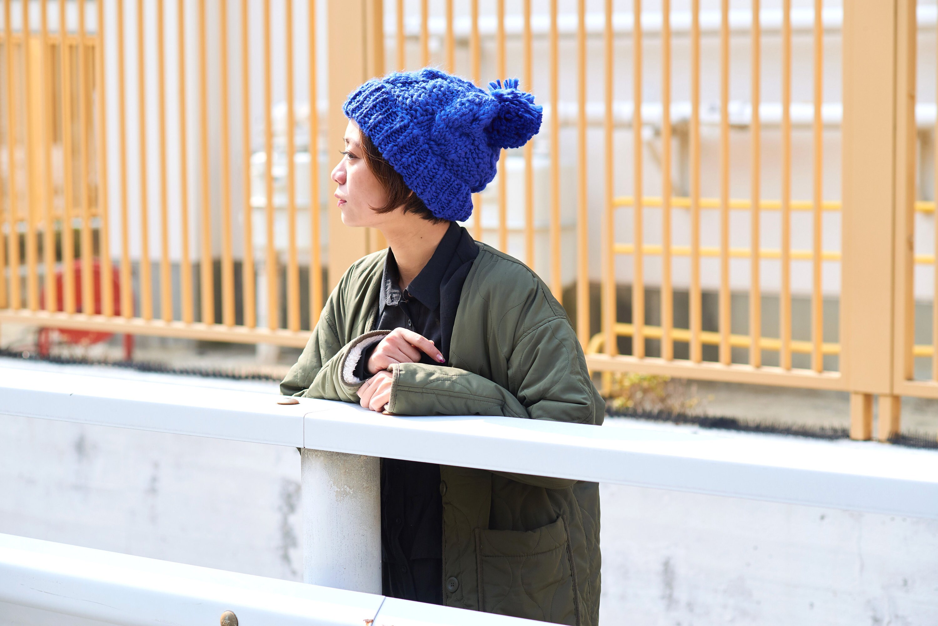 Puff Ball Winter Beanie Mens Knit 