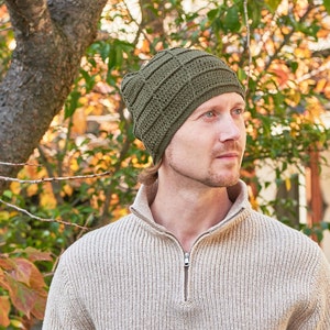 Summer Beanie, Hand Made Crochet Hat, Slouchy Knit for Men & Women, Women's Summer Hat, Hipster Beanie, Chemo Hat image 3