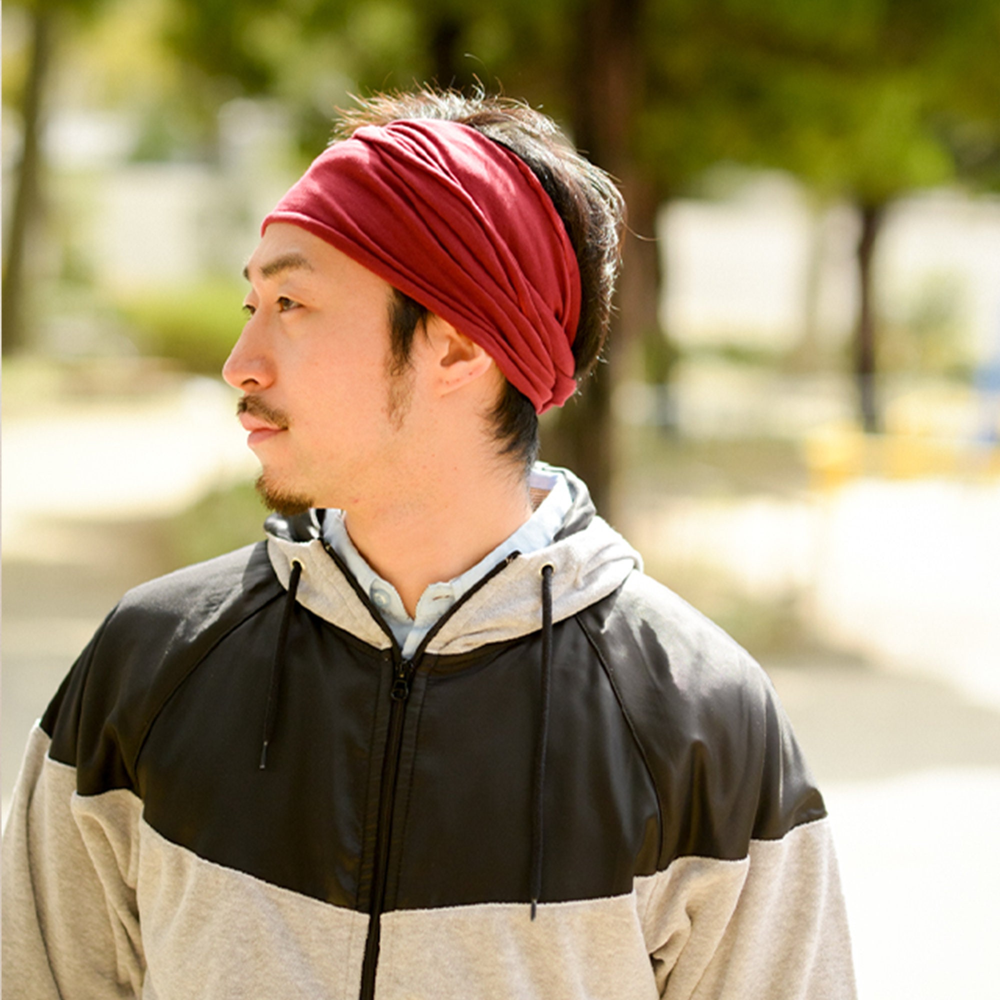 Mens Infinity Headband Head Wrap Elastic Soft Cotton Hairband