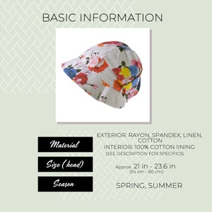 Organic Cotton Fairycore Wide Brim Sun Hat, Korean Fashion, Mothers Day Gift From Husband, Cottagecore Cloche, Summer Chemo Headwear image 8