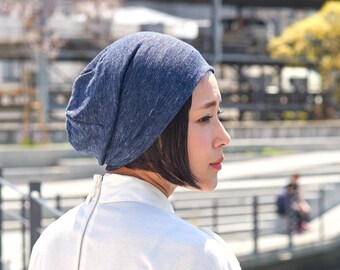 Öko-Mütze, 100% Leinen, Techwear, Beanie Slouchy, Chemo-Kopfbedeckung, Slouch-Hut, Slouch-Beanie, Alt-Kleidung, Sommer-Mütze, Y2k-Mütze