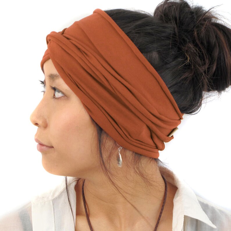 Burnt Orange Infinity Headband Womens Hairband Mens Sports Etsy