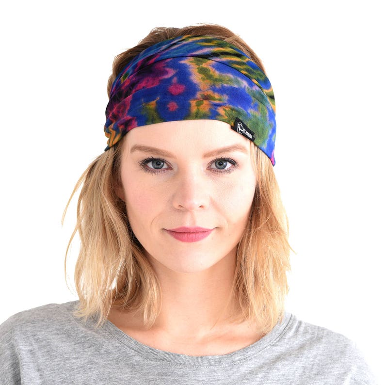 Hippie Headband Tie Dye Bandana Yoga Boho Fashion Retro - Etsy