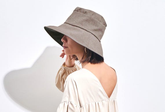 Womens Sun Hat, 99.99% UV Cut, Beach Hat, Cooling Moisture Absorbent, Packable, Large Wide Brim, Japanese Fashion, Foldable Garden Bonnet