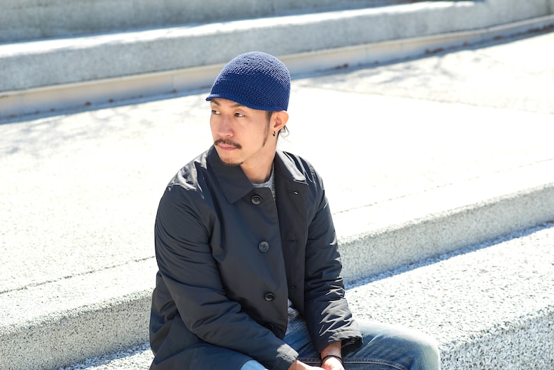 100 Cotton Billed Skull Cap Mens Summer Beanie Ethical Etsy