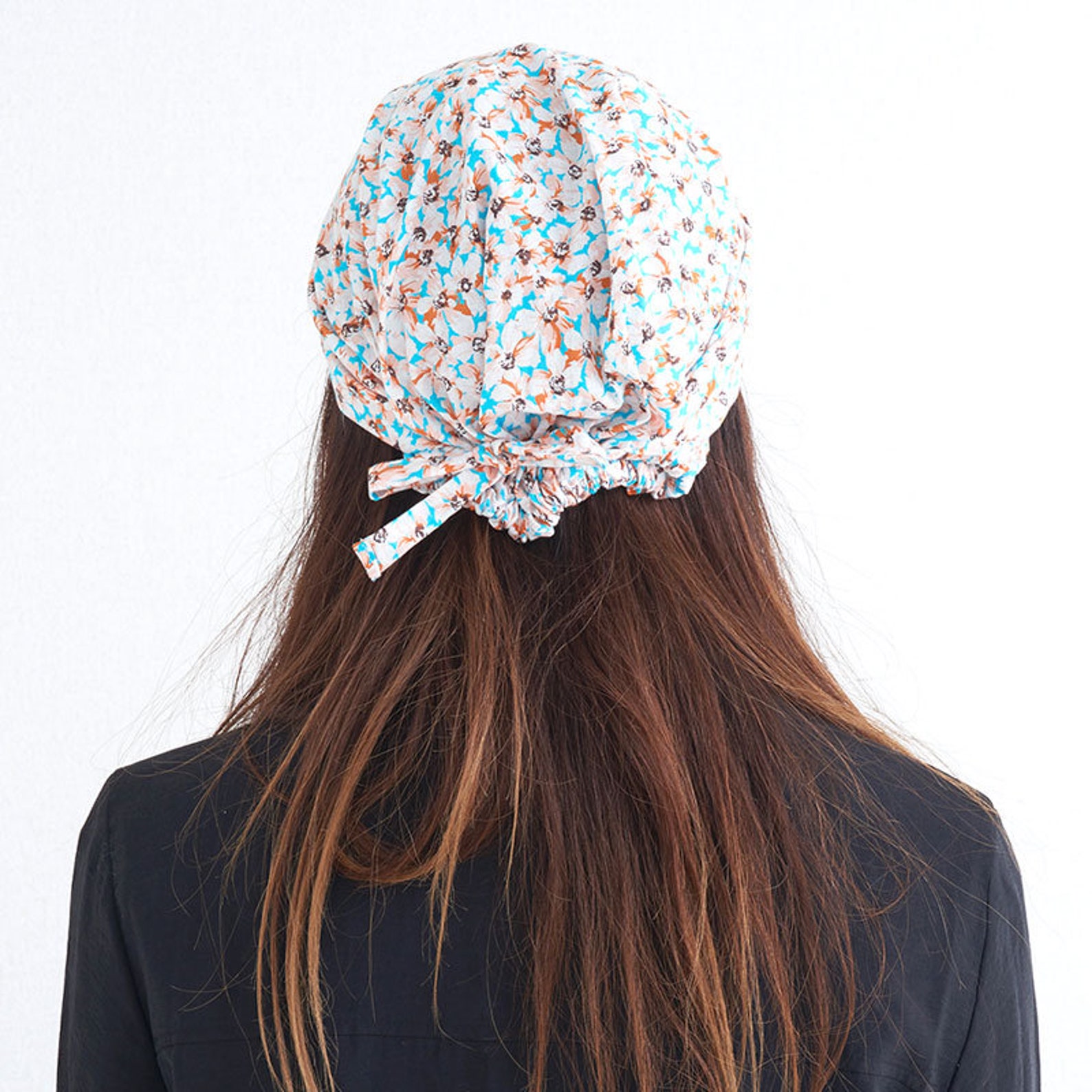 100 Cotton Bandana Cherry Blossom Scrub Cap Scrubs Bandana Etsy