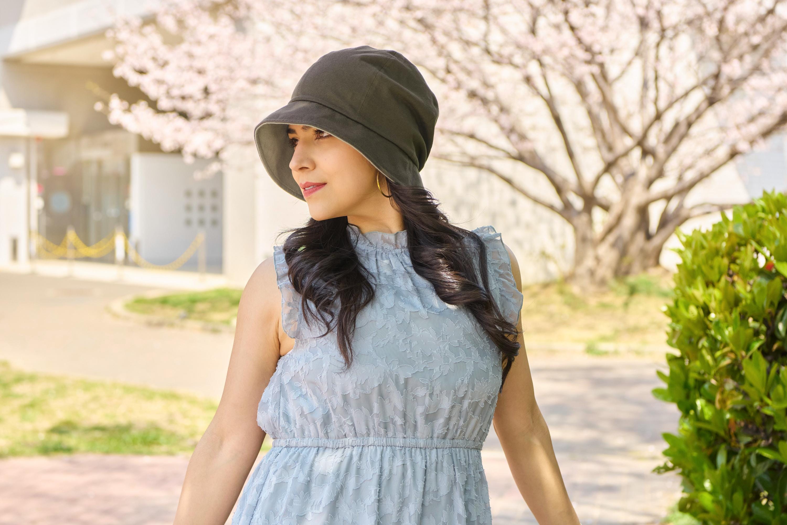Organic Summer Hats Women, 100% Organic Cotton Chemo Headwear for Summer, Cloche Hat, Sun Hat Newsboy, Wide Brim Hat, Sunhat