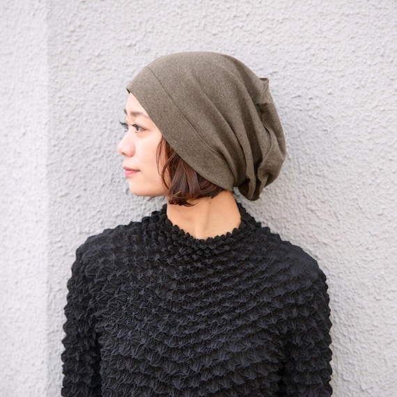 Chemo Headwear 100% Organic Cotton Slouchy Beanie, Soft Medical Hat for Sensitive Skin