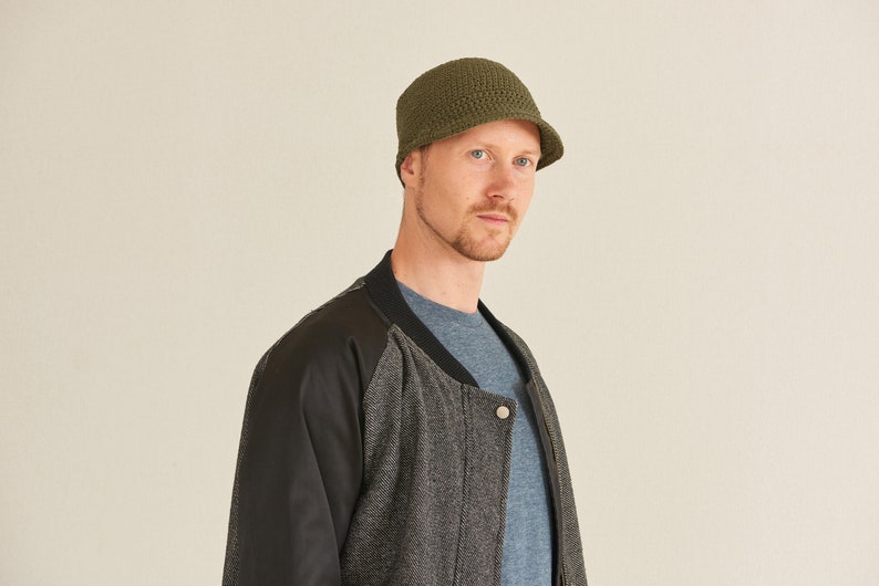 100 Cotton Billed Skull Cap Mens Summer Beanie Ethical Etsy