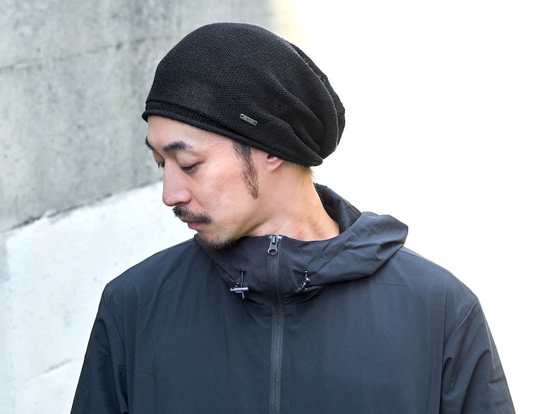 100 % siden, lös hatt, kemohuvudbonad, lös mössa, tekniska kläder, cyberpunkkläder, sommarköka, koreanskt mode, herr- och damhatt Black