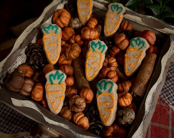 Salt Dough Carrots: Wax Dipped Easter Decor, Set of 20