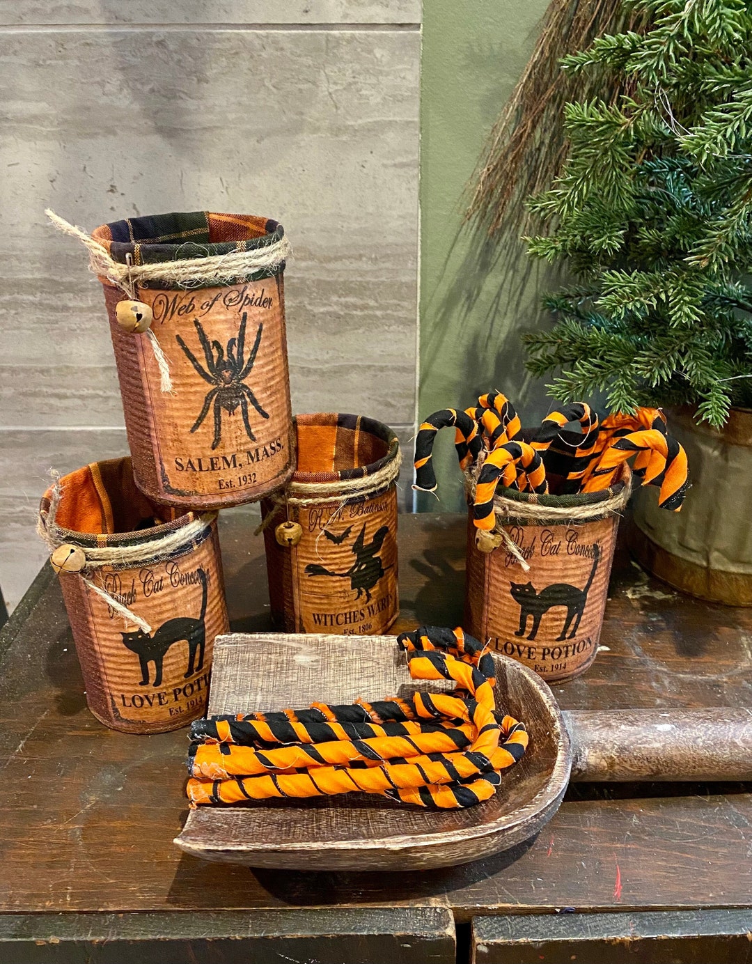 5 Halloween Candy Canes, Cinnamon Scented, Shatterproof Etsy