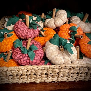Primitive Fabric Pumpkin, Autumn Decorations ~ Fall Decor ~ Pumpkins ~ Grungy ~ Handmade Pumpkin ~ Thanksgiving ~ Halloween ~ Cloth Pumpkins
