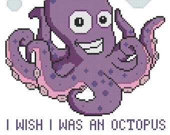 Patrón de punto de cruz humorístico subversivo divertido bofetada de pulpo