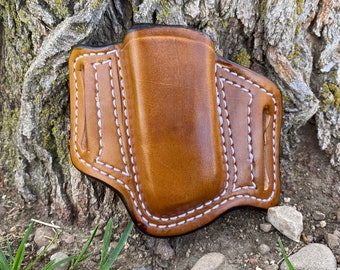 Leather Mag Pouch for a double or single mag