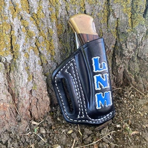 Leather Knife Sheath for a Buck 110, or similar knife - initials optional - TOOL NOT INCLUDED