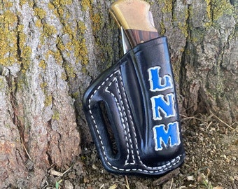 Leather Knife Sheath for a Buck 110, or similar knife - initials optional - TOOL NOT INCLUDED