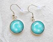 Pyrex Blue Daisy Earrings Birthday Gift Pyrex Collector Gift Pyrex Blue Daisy Turquoise Pyrex