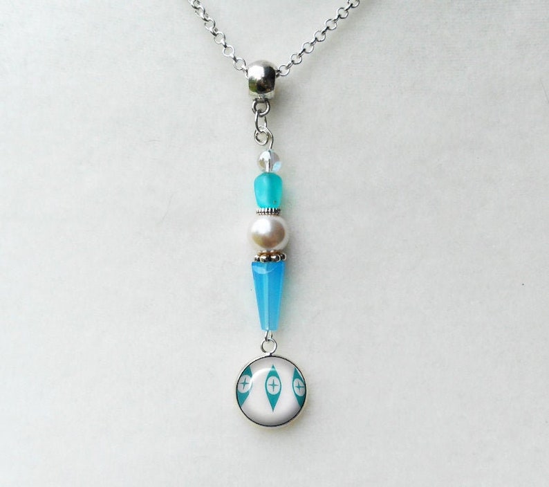 Pyrex Eyes Charm Pendant ~ Purse Charm ~ Pyrex Necklace ~ Vintage Pyrex ~ June birthday gift