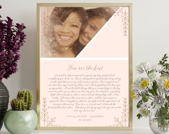 Personalized Mother of the bride gift from daughter on wedding, Mother of the bride gift print, mom gift for wedding day