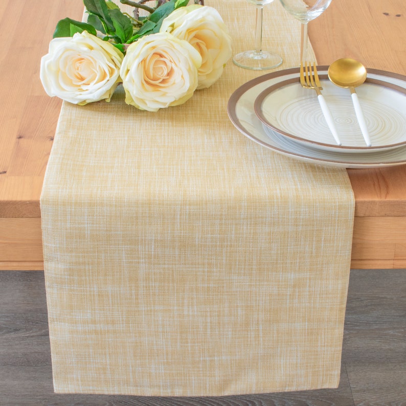 Beige Side Table Runners 36 Inch Long Dresser Scarf for Etsy