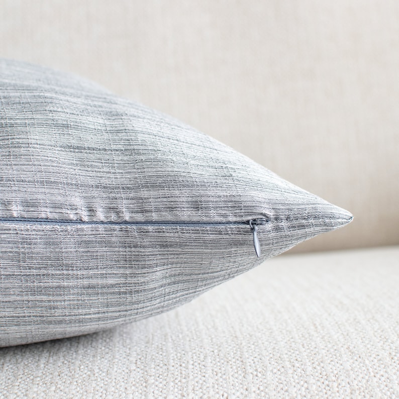 Silver Throw Pillow Cover 18x18 inch Luxurious Elegant & Etsy