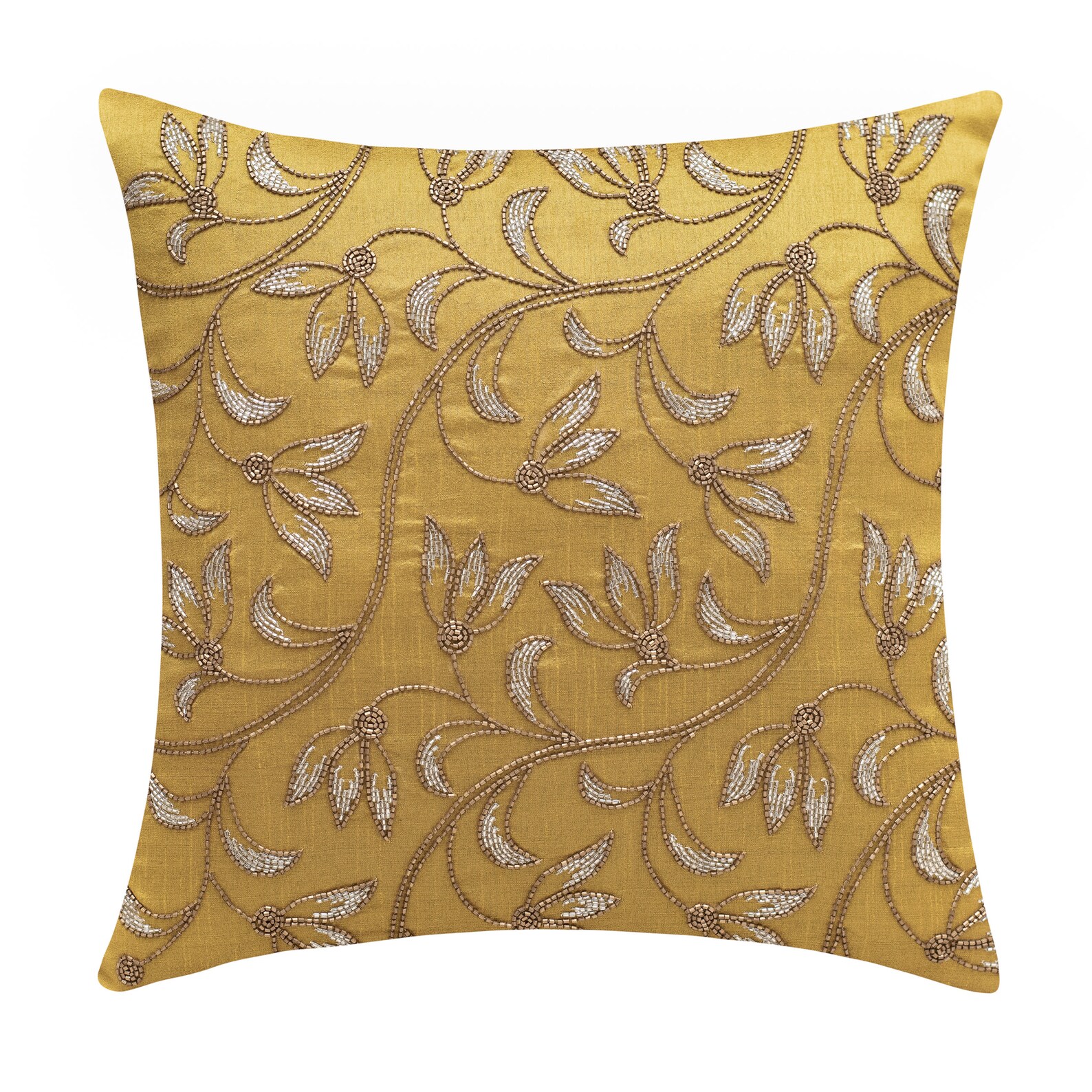 Mustard Yellow Gold Throw Pillow Cover Luxurious Elegant Etsy