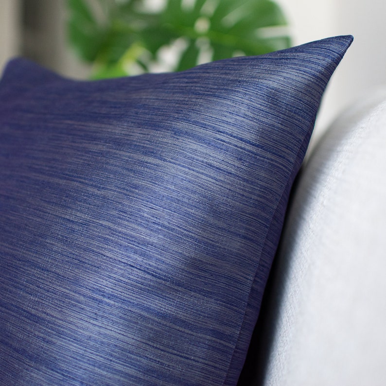 Dark Blue Euro Sham Pillow Cover 26x26 Inch Luxurious Etsy