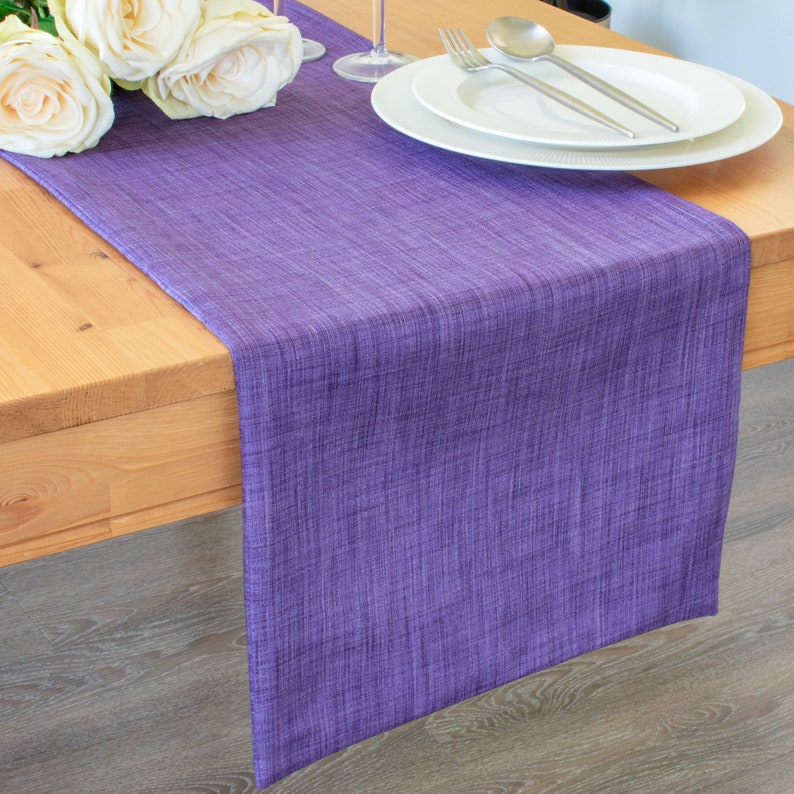 Purple Side Table Runners 36 inch Long Dresser Scarf for Etsy