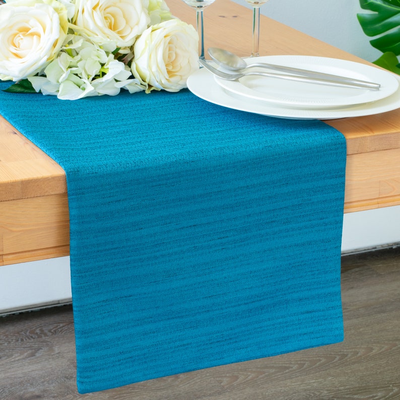 Light Teal Side Table Runners 36 Inch Long Dresser Scarf for Etsy