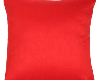 bright red throw pillows