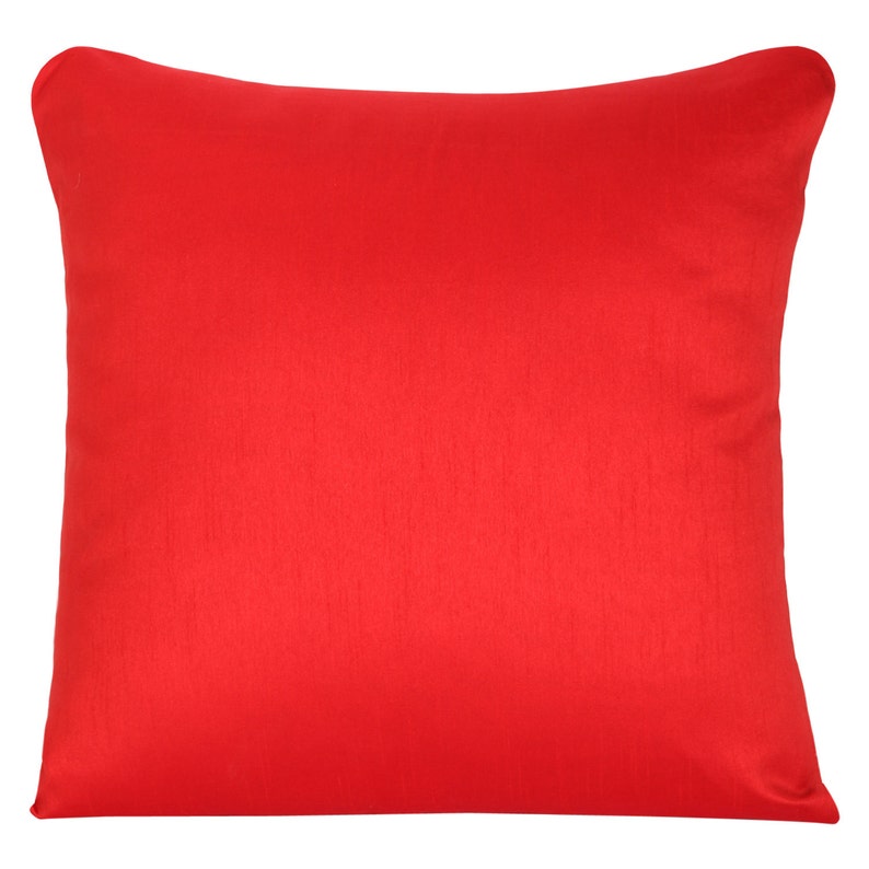 Set of 2 Solid Red Pillow Cover & Euro Sham Covers Plain Red Etsy
