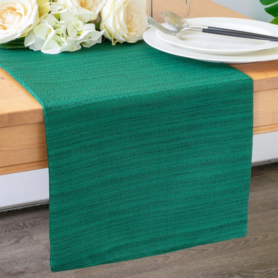 Dark Green Side Table Runners 36 Inch Long Dresser Scarf for Etsy