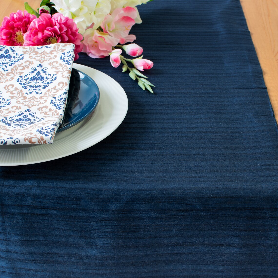 Navy Blue Dining Table Runners 13x72 inch Perfect for Home Etsy
