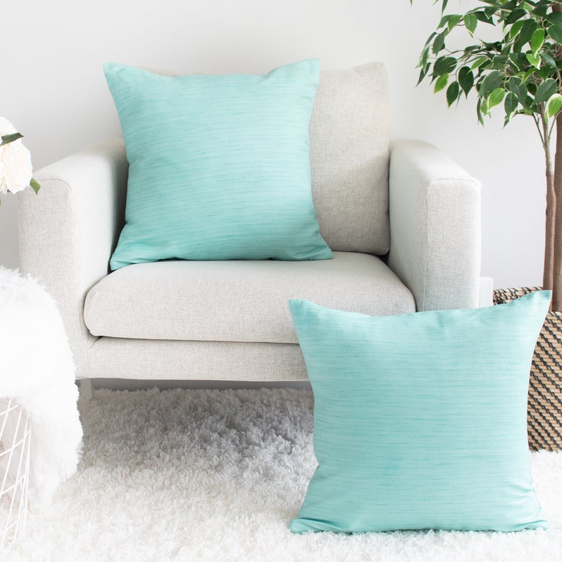 Sea Foam Green Throw Pillow Cover Minimalist Contemporary Etsy