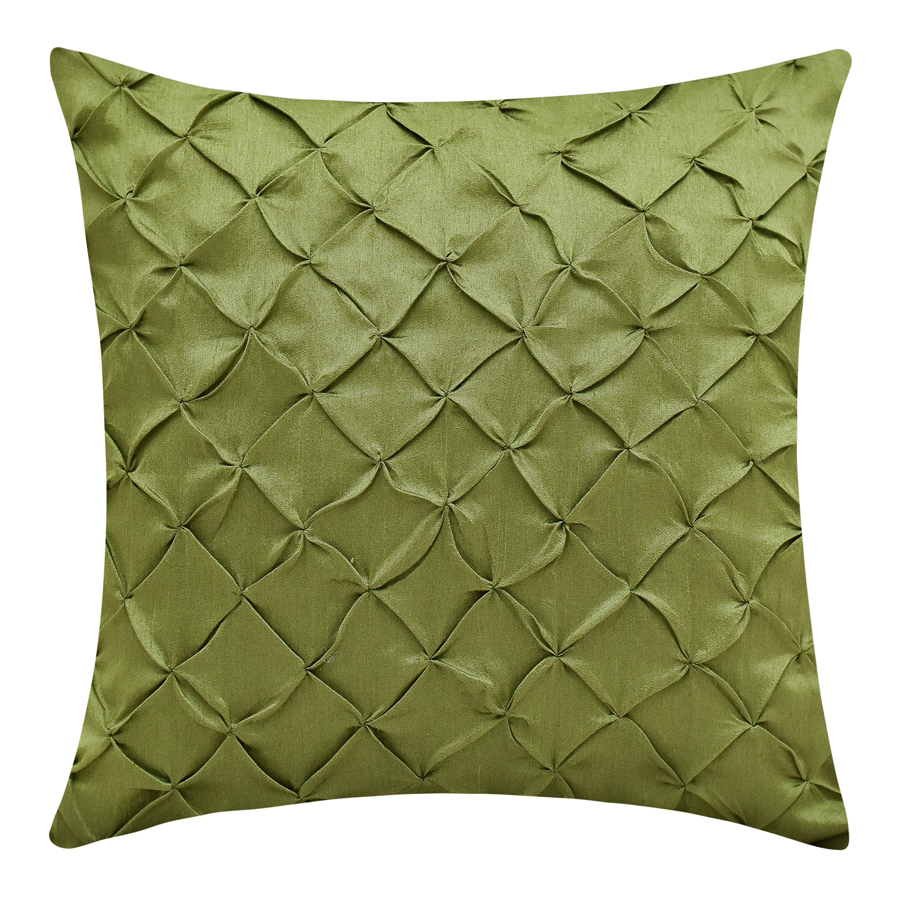 Moss Green Throw Pillow Cover Pinch Pleat Textured Pillow Etsy