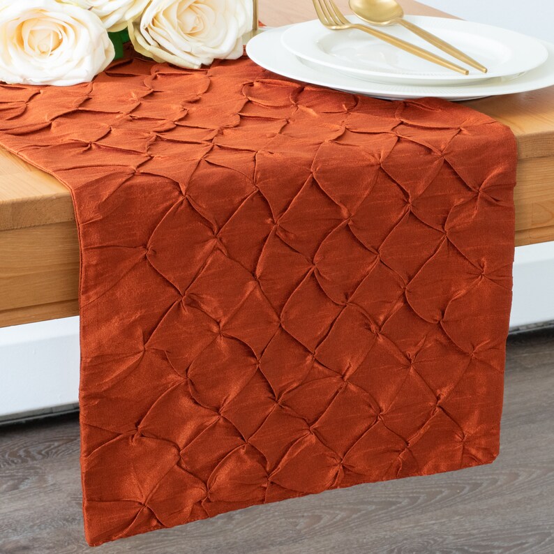 Rust Dining Table Runners 90 inch Long Fabric Table Runner Etsy