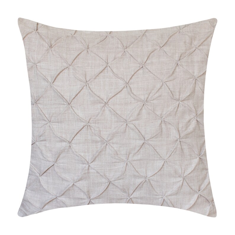 Faux Linen Accent Throw Pillow Cover Oatmeal Color 18x18 Etsy