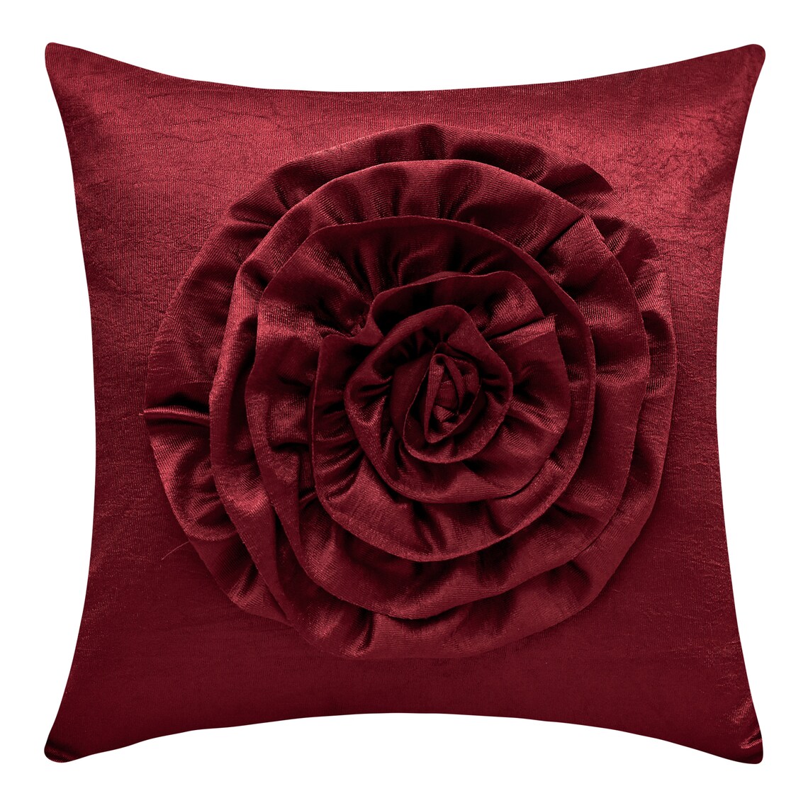 Maroon 3D Rose Flower Throw Pillow Cover Rose Flower Cushion Etsy