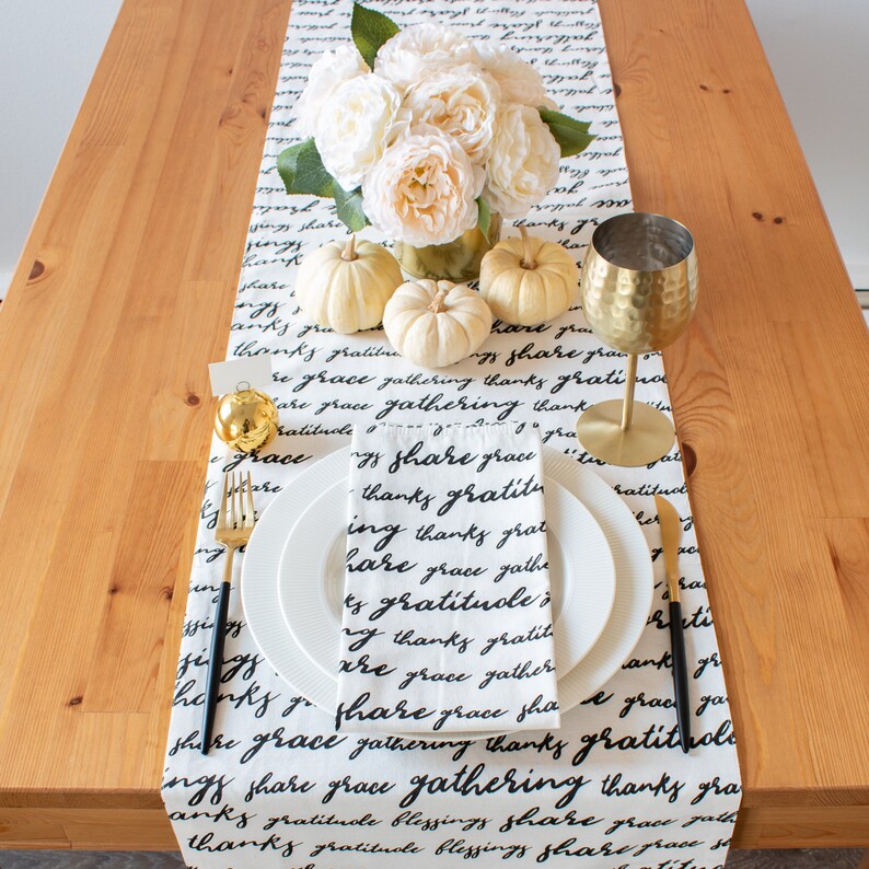 Thanksgiving Table Runner Dining Table Runner for Holiday Etsy