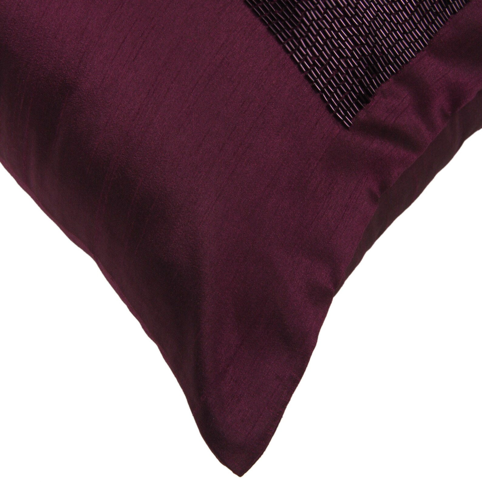 Plum Decorative Pillow Cover with Beading Etsy