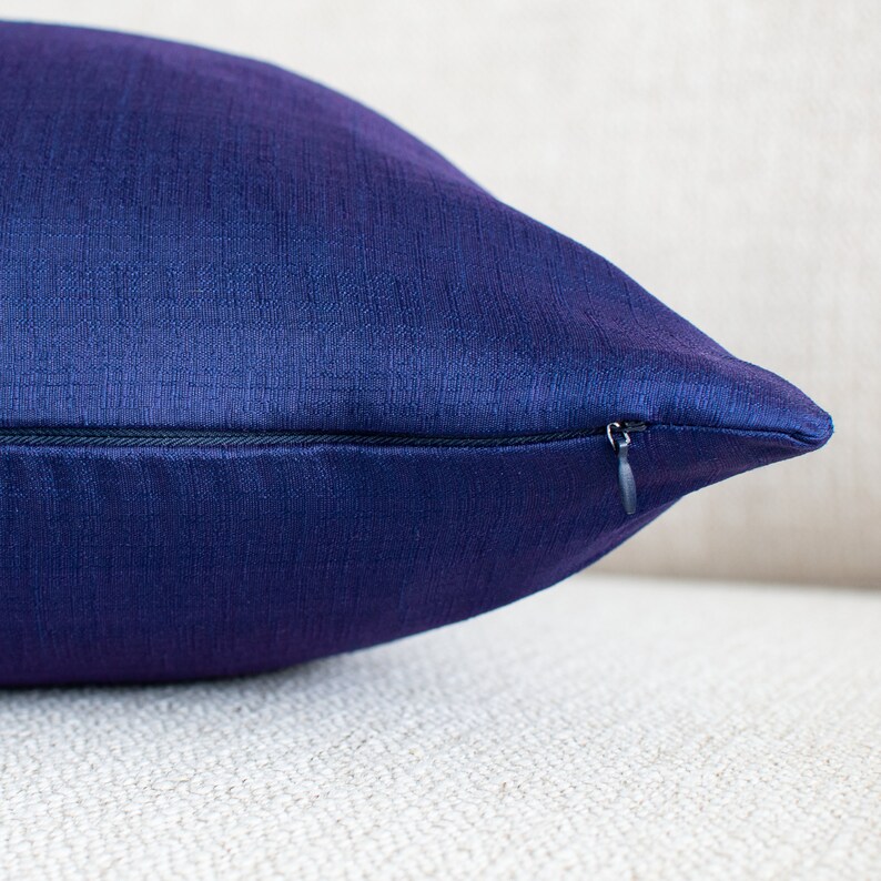 Dark Blue Decorative Pillow Cover 22x22 Inch for Sofa Couch Etsy